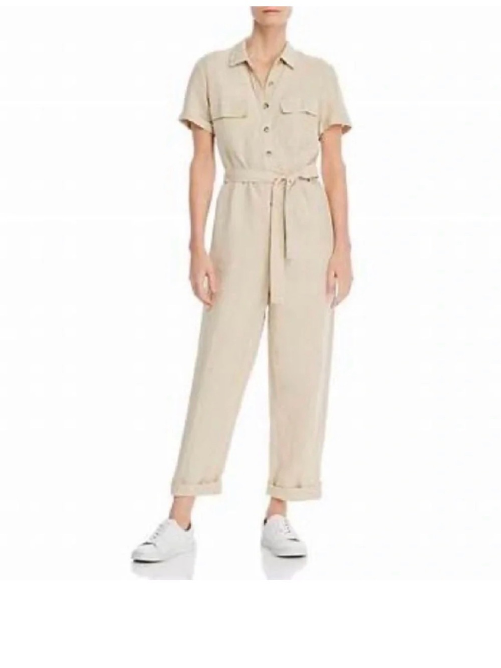 NWT Rails Cream Tie-Waist Maxi Shirt Dress